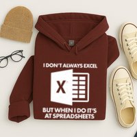 Funny I Don't Always Excel But When I Do It's At Spreadsheets Hoodie