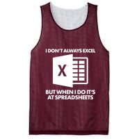 Funny I Don't Always Excel But When I Do It's At Spreadsheets Mesh Reversible Basketball Jersey Tank