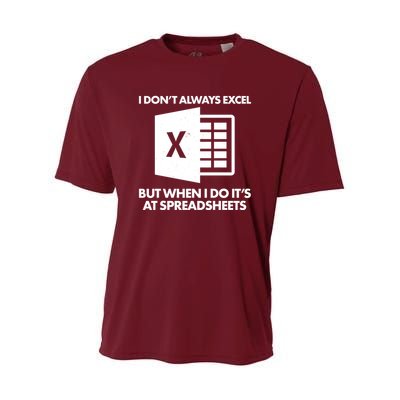 Funny I Don't Always Excel But When I Do It's At Spreadsheets Youth Performance Sprint T-Shirt