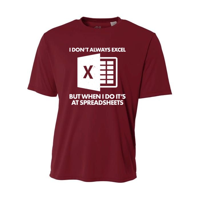 Funny I Don't Always Excel But When I Do It's At Spreadsheets Youth Performance Sprint T-Shirt