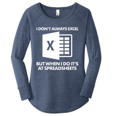 Funny I Don't Always Excel But When I Do It's At Spreadsheets Women's Perfect Tri Tunic Long Sleeve Shirt