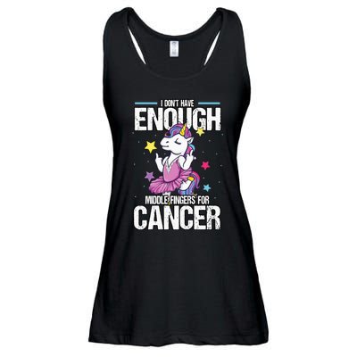 Funny I Dont Have Enough Middle Fingers For Cancer Unicorn Ladies Essential Flowy Tank