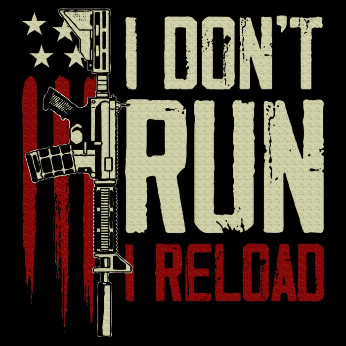 Funny I DonT Run I Reload Gun Rights American Flag Patriots Mousepad