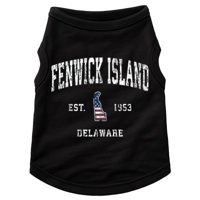 Fenwick Island Delaware De Vintage American Flag Doggie Tank