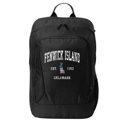 Fenwick Island Delaware De Vintage American Flag City Backpack