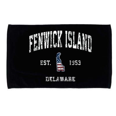 Fenwick Island Delaware De Vintage American Flag Microfiber Hand Towel