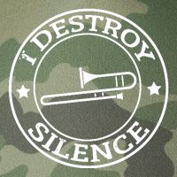 Funny I Destroy Silence Trombone Trumpet Player Trombonist Legacy Tie Dye Trucker Hat