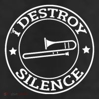 Funny I Destroy Silence Trombone Trumpet Player Trombonist Cool Comfort Performance Bucket Hat