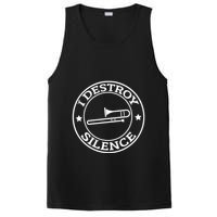 Funny I Destroy Silence Trombone Trumpet Player Trombonist PosiCharge Competitor Tank