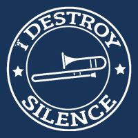 Funny I Destroy Silence Trombone Trumpet Player Trombonist Infant Baby Jersey Bodysuit