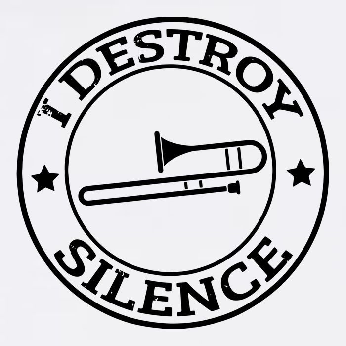 Funny I Destroy Silence Trombone Trumpet Player Trombonist Garment-Dyed Sweatshirt