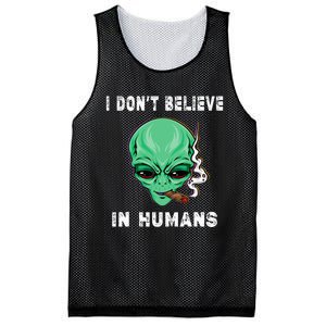 Funny I Dont Believe In Humans Sarcasm Funny Mesh Reversible Basketball Jersey Tank