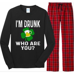 Funny I'm Drunk Who Are You Beer St Patricks Day Gift Gift Long Sleeve Pajama Set