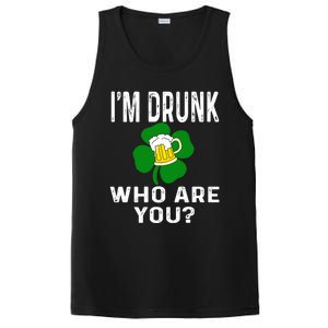 Funny I'm Drunk Who Are You Beer St Patricks Day Gift Gift PosiCharge Competitor Tank