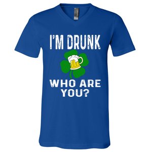 Funny I'm Drunk Who Are You Beer St Patricks Day Gift Gift V-Neck T-Shirt