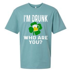 Funny I'm Drunk Who Are You Beer St Patricks Day Gift Gift Sueded Cloud Jersey T-Shirt