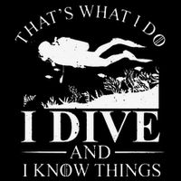 Funny I Dive And I Know Things Scuba Diver Gift Scuba Diving Impact Tech Backpack
