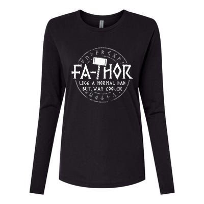 Fathor I Daddy Viking Womens Cotton Relaxed Long Sleeve T-Shirt