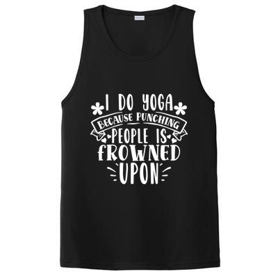 Funny I Do Yoga Because Punching People Is Frowned Upon Gift PosiCharge Competitor Tank
