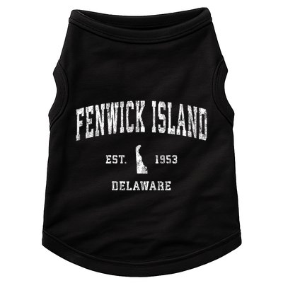 Fenwick Island Delaware De Vintage Athletic Sports Doggie Tank