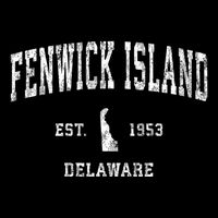 Fenwick Island Delaware De Vintage Athletic Sports Bucket Hat