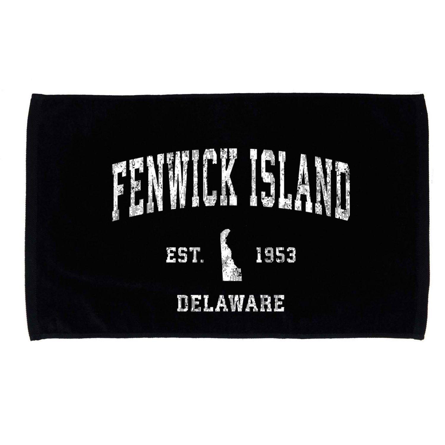 Fenwick Island Delaware De Vintage Athletic Sports Microfiber Hand Towel