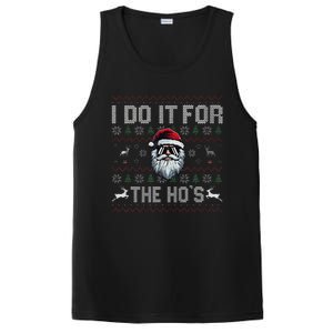 Funny I Do It For The Hos Xmas Santa Clause Saying Christmas PosiCharge Competitor Tank