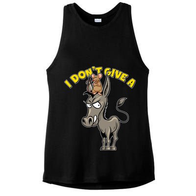 Funny I Don't Give A Rat's Ass Ladies PosiCharge Tri-Blend Wicking Tank