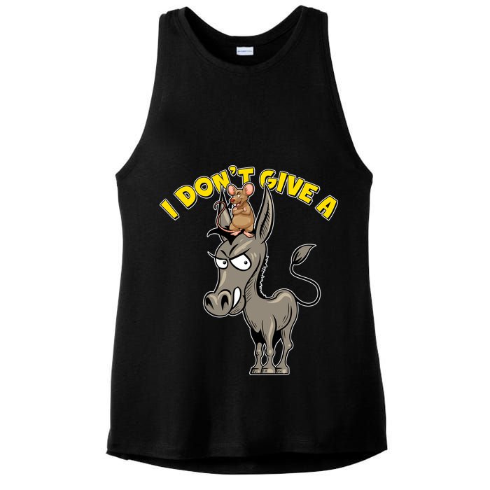 Funny I Don't Give A Rat's Ass Ladies PosiCharge Tri-Blend Wicking Tank