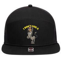 Funny I Don't Give A Rat's Ass 7 Panel Mesh Trucker Snapback Hat