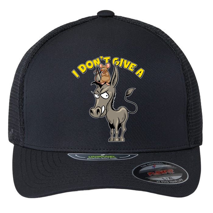Funny I Don't Give A Rat's Ass Flexfit Unipanel Trucker Cap