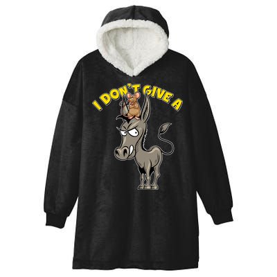 Funny I Don't Give A Rat's Ass Hooded Wearable Blanket