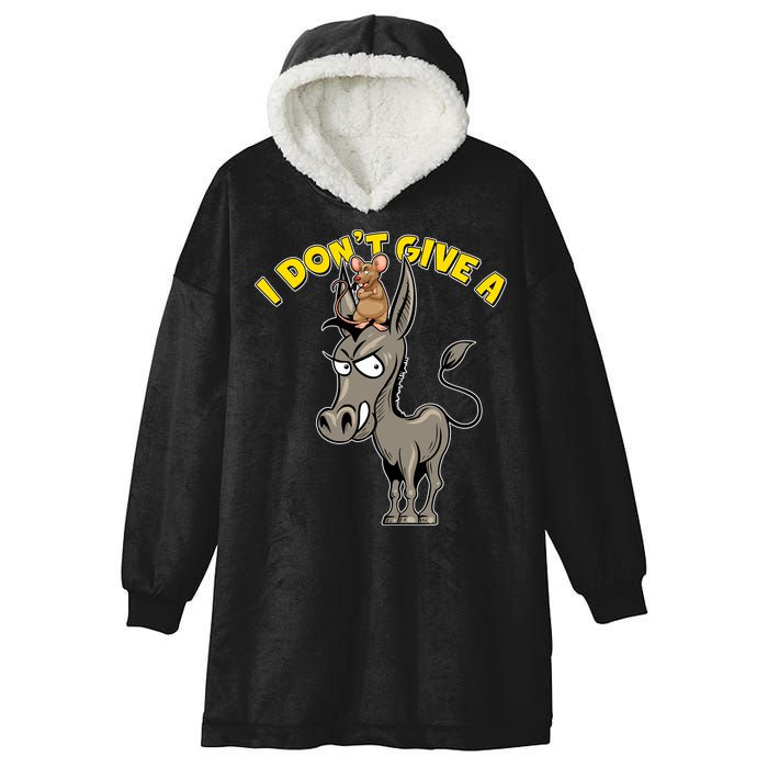 Funny I Don't Give A Rat's Ass Hooded Wearable Blanket