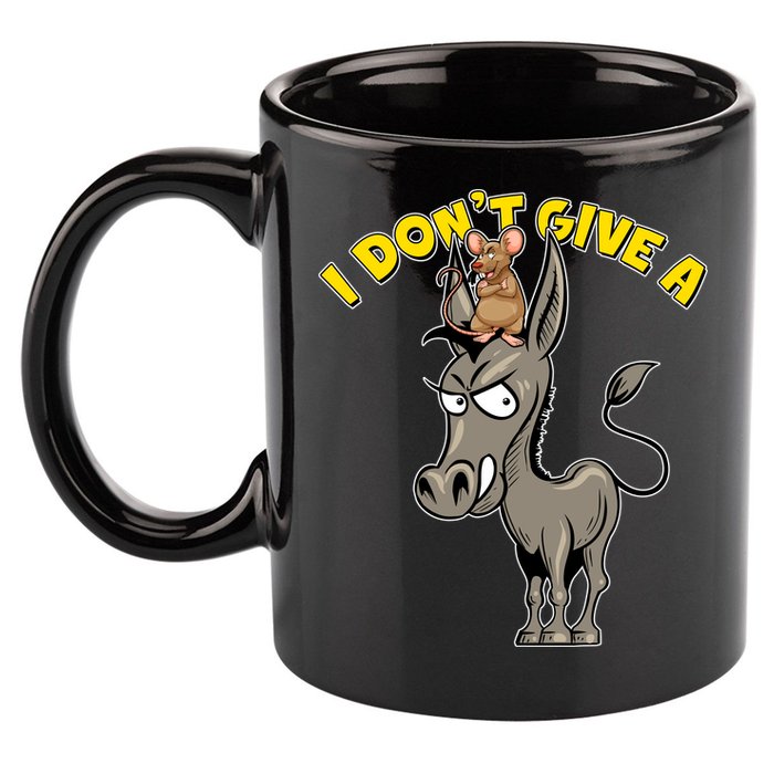 Funny I Don't Give A Rat's Ass 11oz C Handle Ceramic Mug