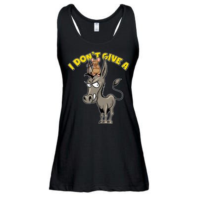 Funny I Don't Give A Rat's Ass Ladies Essential Flowy Tank