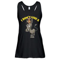Funny I Don't Give A Rat's Ass Ladies Essential Flowy Tank