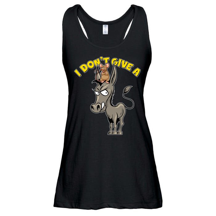 Funny I Don't Give A Rat's Ass Ladies Essential Flowy Tank