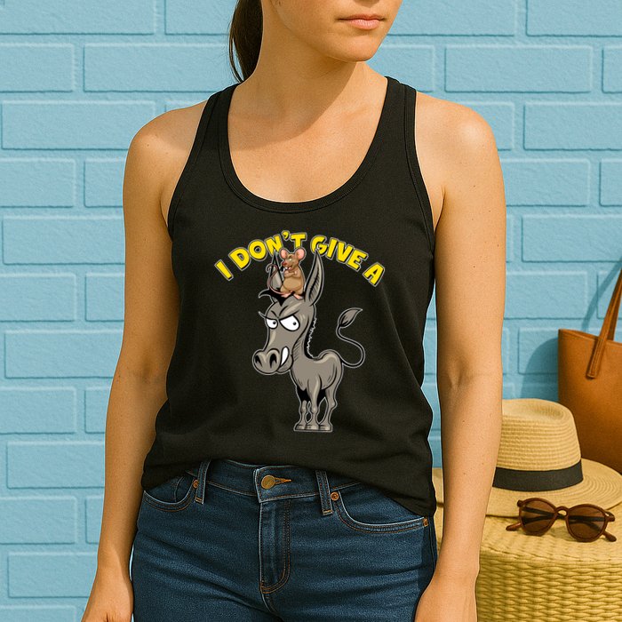 Funny I Don't Give A Rat's Ass Womens Tank Top