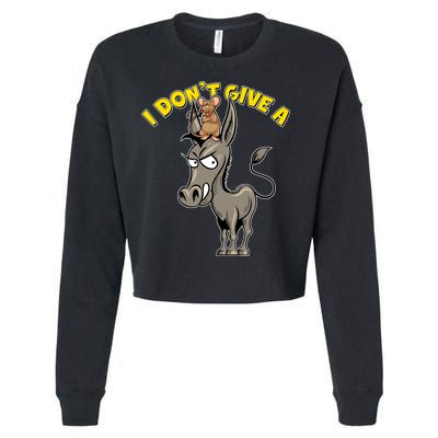 Funny I Don't Give A Rat's Ass Cropped Pullover Crew