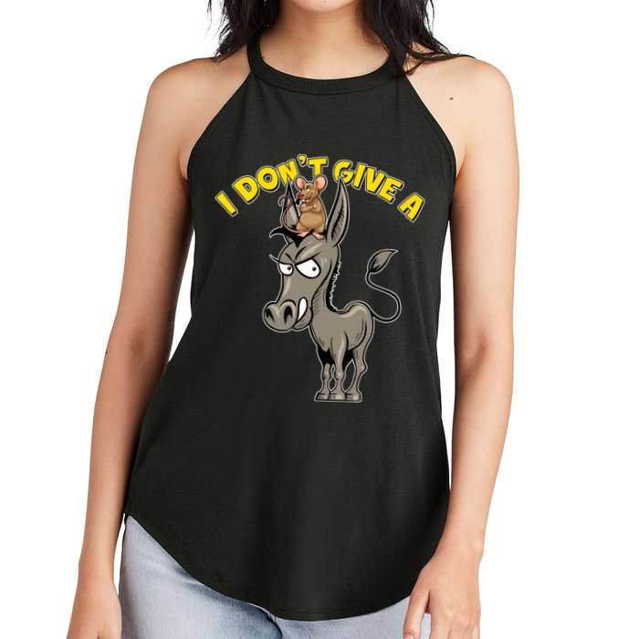 Funny I Don't Give A Rat's Ass Women's Perfect Tri Rocker Tank