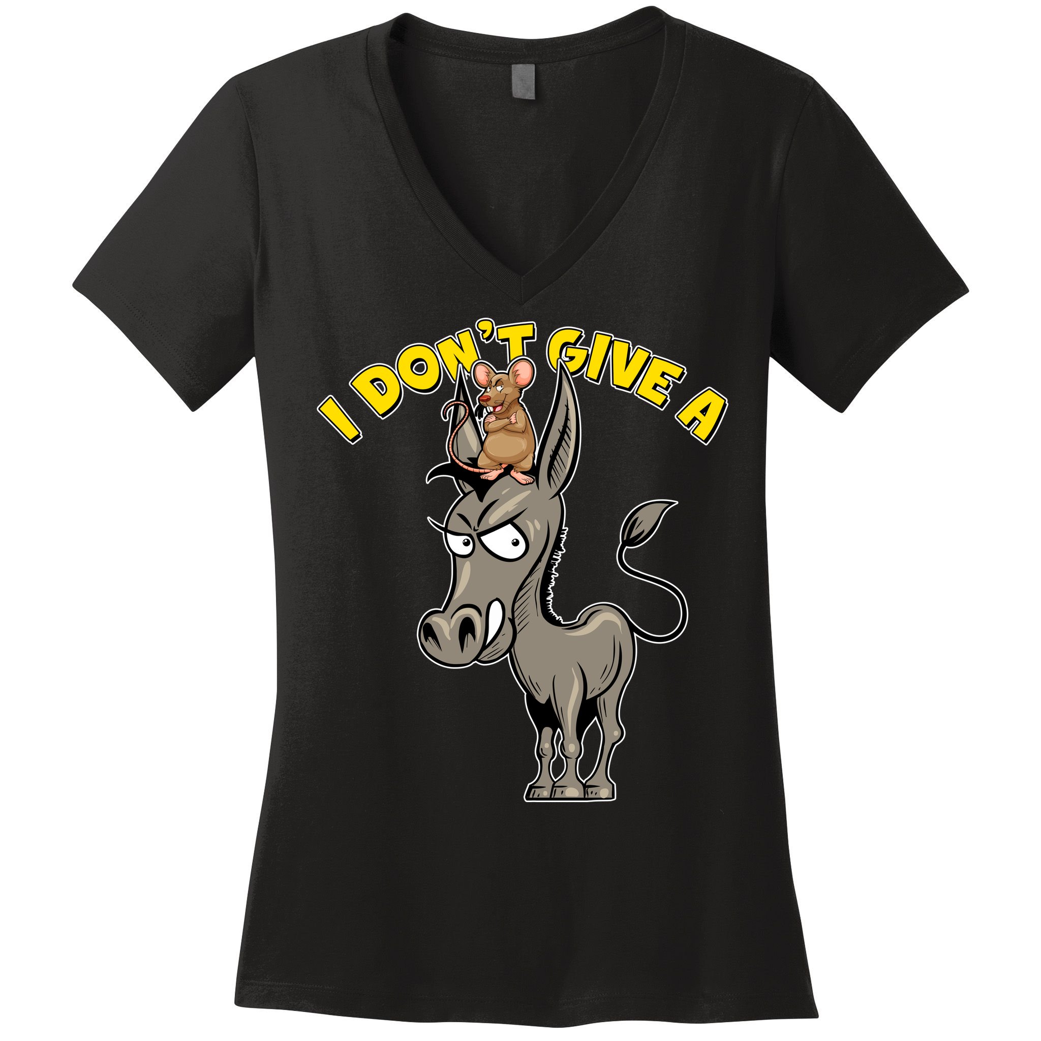 Funny I Don't Give A Rat's Ass Women's V-Neck T-Shirt