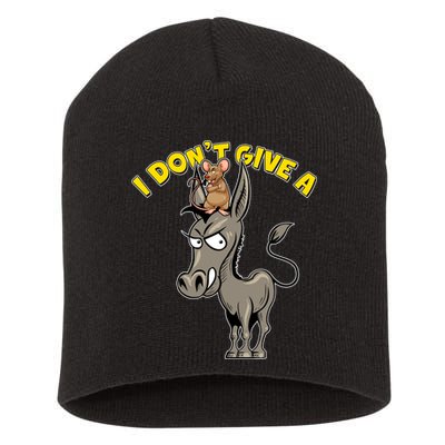Funny I Don't Give A Rat's Ass Short Acrylic Beanie
