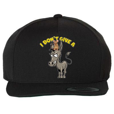 Funny I Don't Give A Rat's Ass Wool Snapback Cap