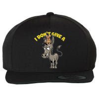 Funny I Don't Give A Rat's Ass Wool Snapback Cap