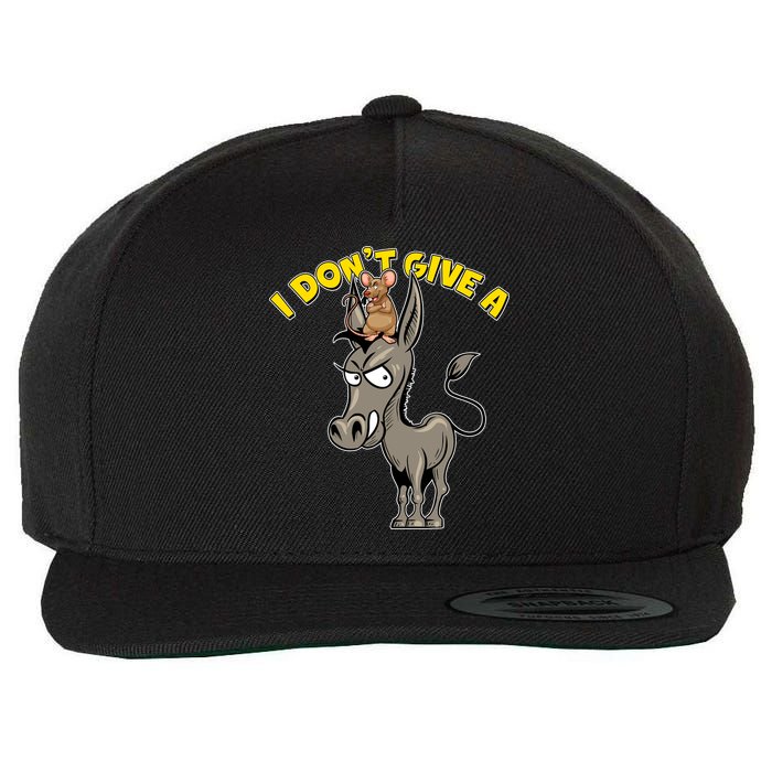 Funny I Don't Give A Rat's Ass Wool Snapback Cap