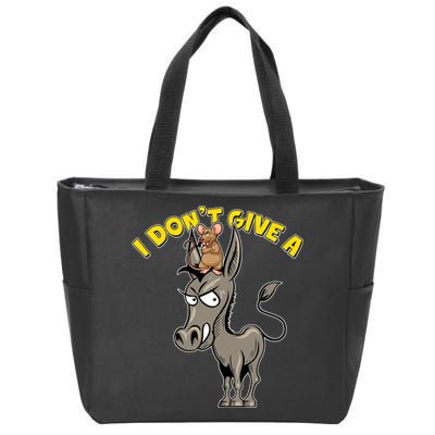 Funny I Don't Give A Rat's Ass Zip Tote Bag
