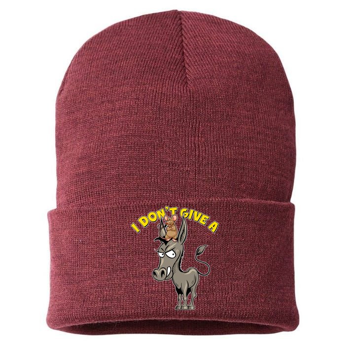 Funny I Don't Give A Rat's Ass Sustainable Knit Beanie