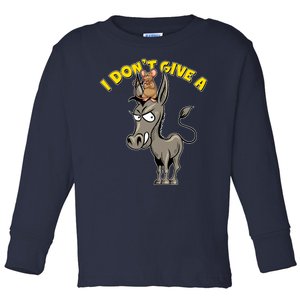 Funny I Don't Give A Rat's Ass Toddler Long Sleeve Shirt