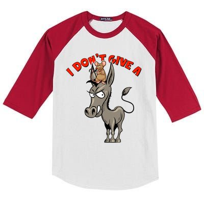 Funny I Don't Give A Rat's Ass Kids Colorblock Raglan Jersey