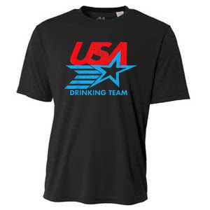 Funny Independence Day Usa Drinking Team 4th Of July Cooling Performance Crew T-Shirt